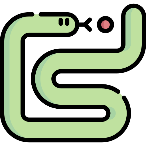 An image of a snake from snake game